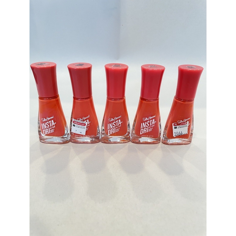 Lot Of 5 Sally Hansen Insta-Dri Matte Fast Dry‎ Nail Polish Shakin Sherbert #353